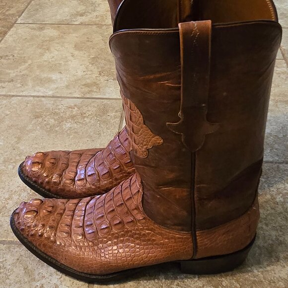 Lucchese Boots Alligator Patterned Western 10.5 - Picture 2 of 6
